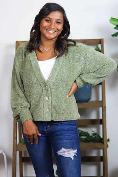 Super Soft V-Neck Button Top