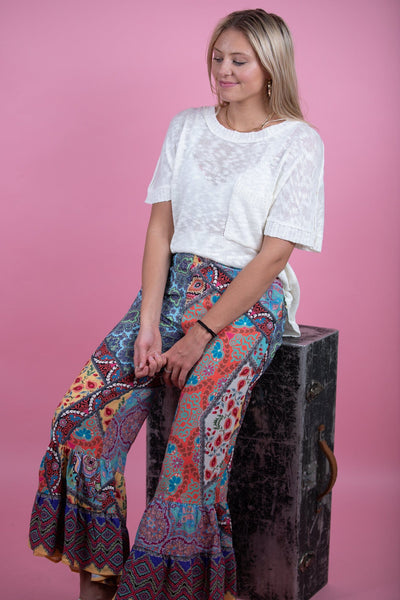 Mango Print Party Pant