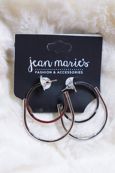 silver layered hoop earrings
