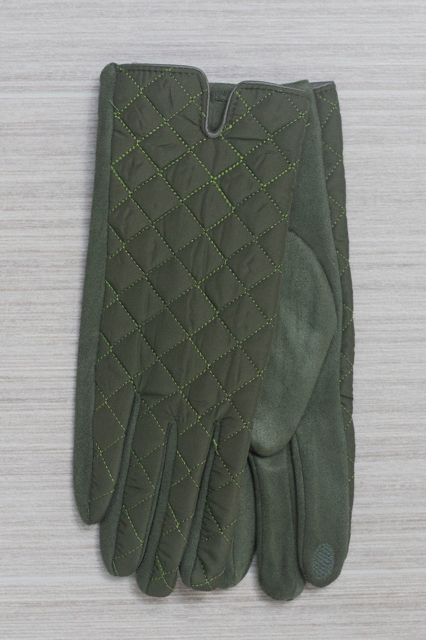 Olive Quilted Gloves