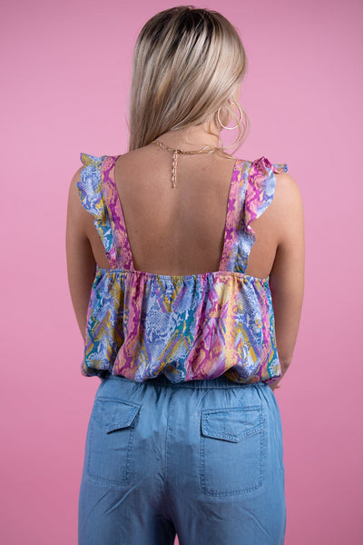 Multicolor Snakeskin Tank