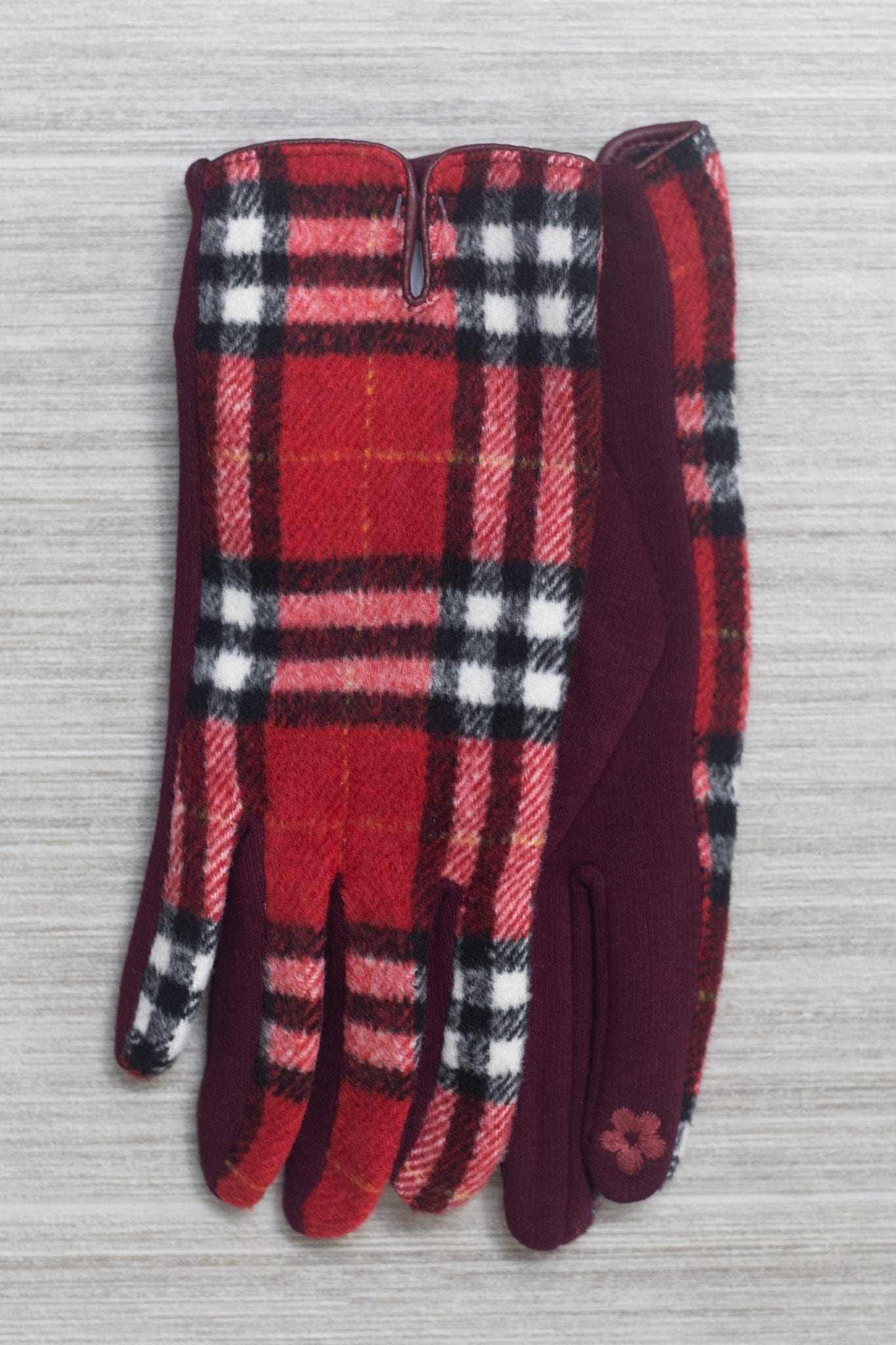 Red Plaid Gloves
