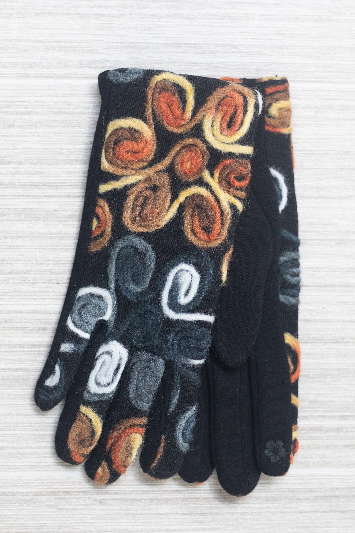 Silver & Gold Yarn Swirl Glove