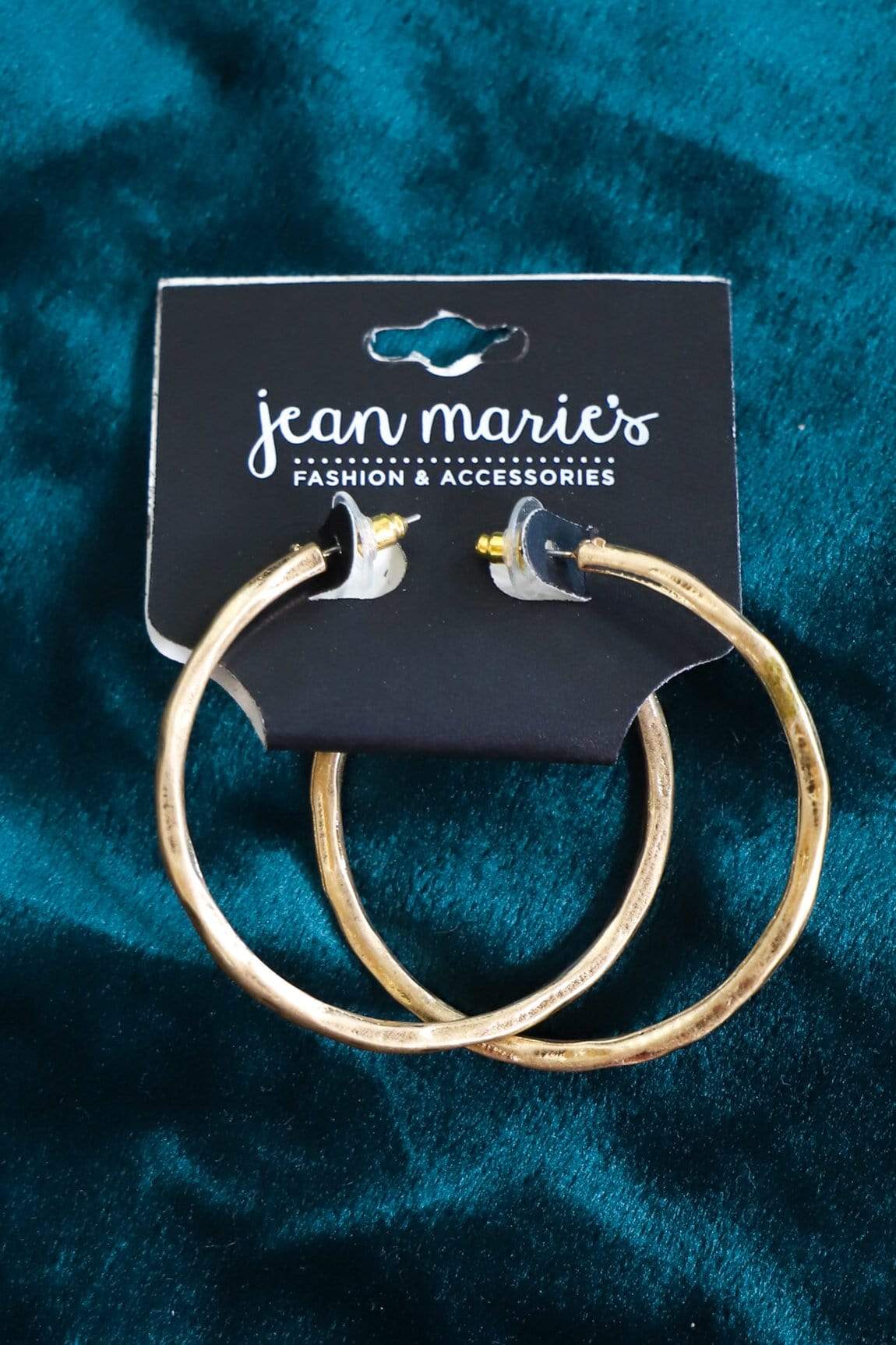 gold hammered hoop earrings