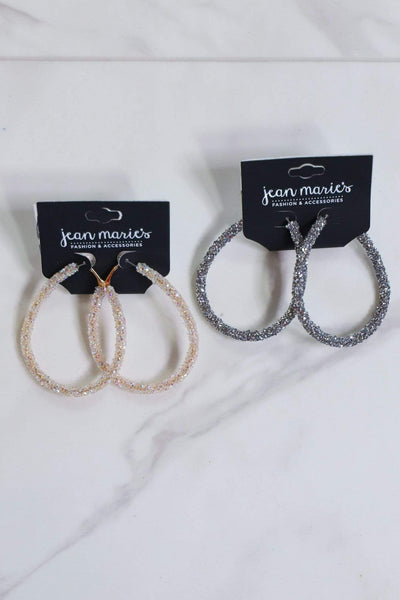 sparkly hoop earrings 