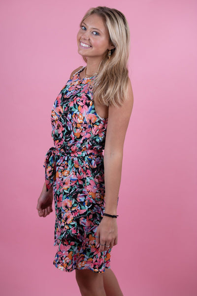 Floral halter dress