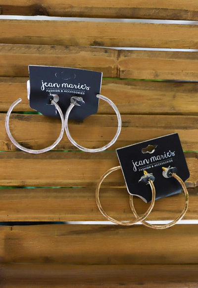 hammered hoop earrings 