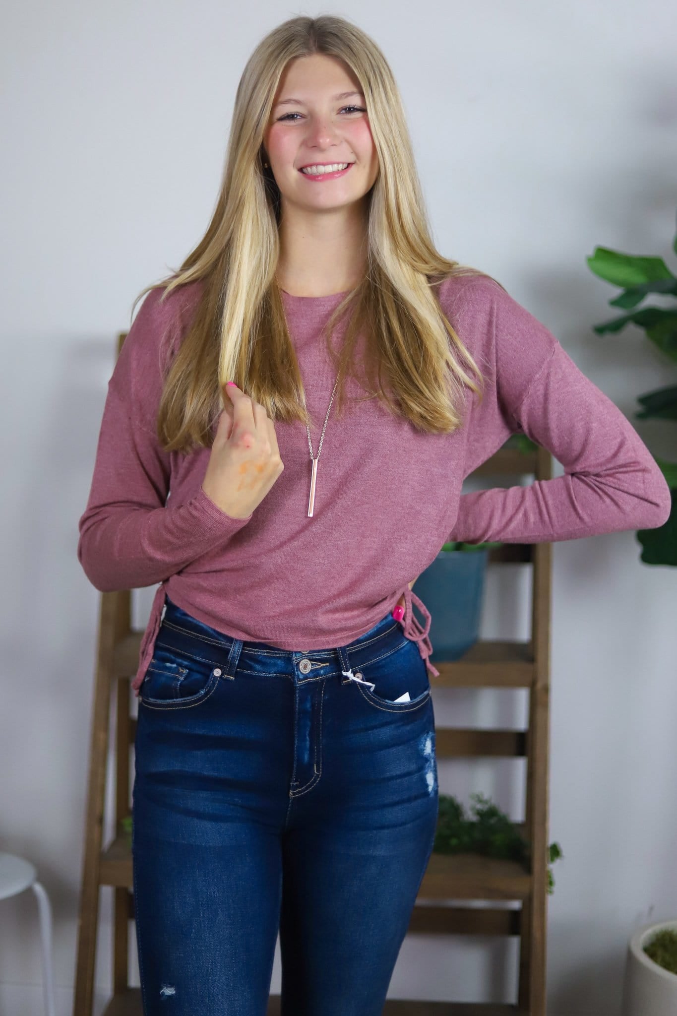 Cinch Side Butter Sweater
