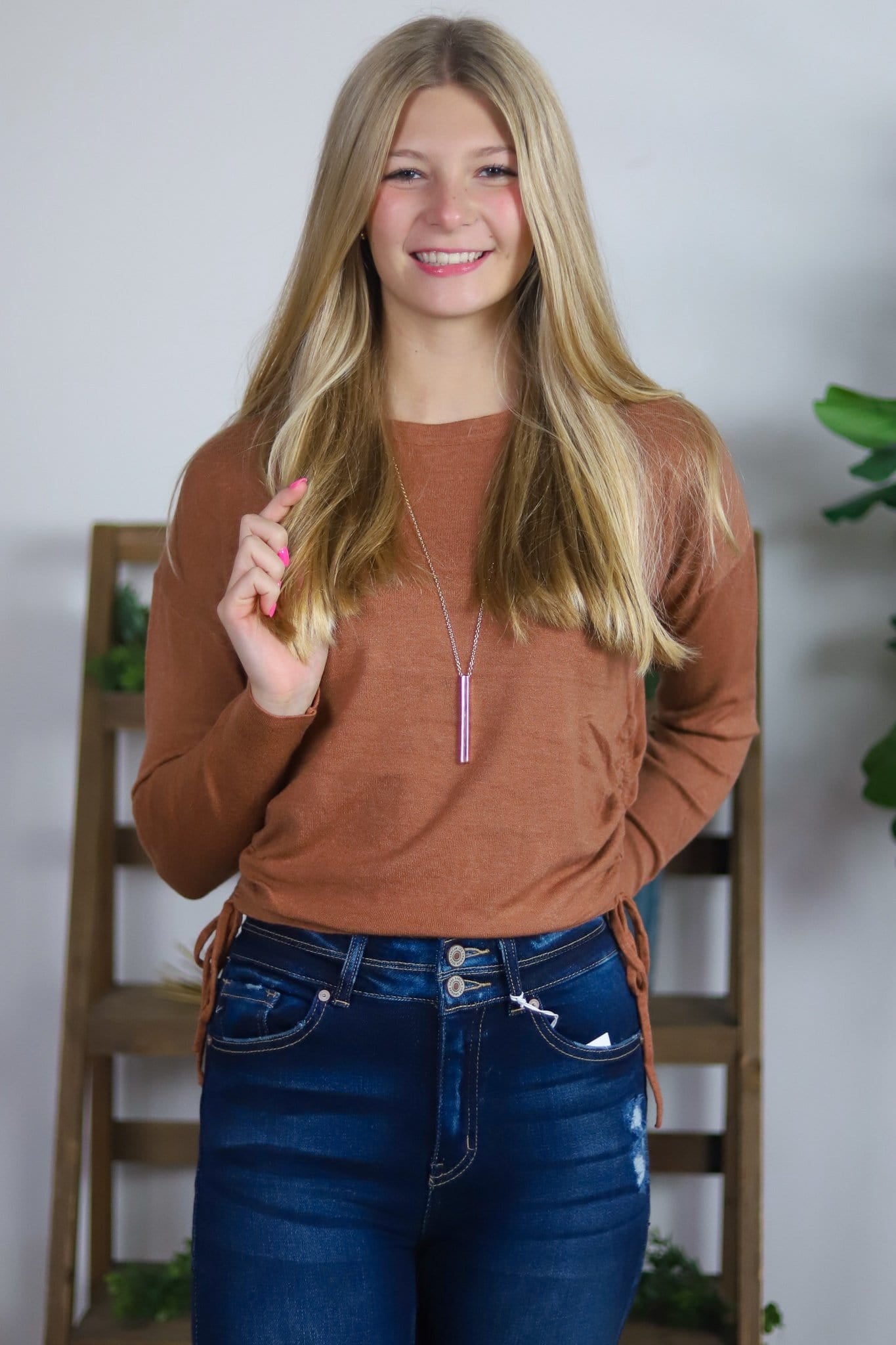 Cinch Side Butter Sweater