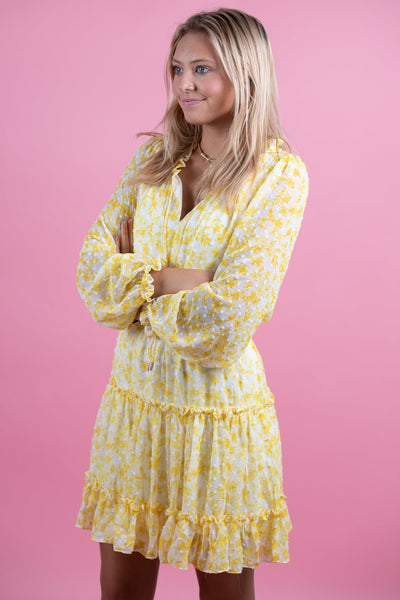 Yellow floral dress