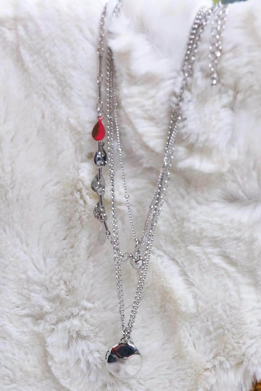 silver 3- in-1 necklace set