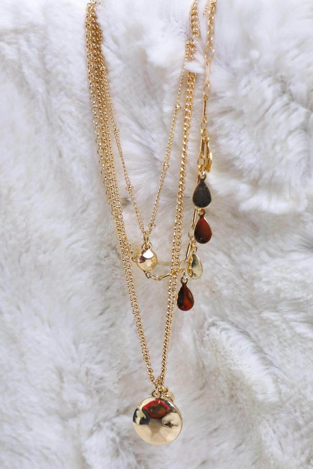 gold 3- in-1 necklace set
