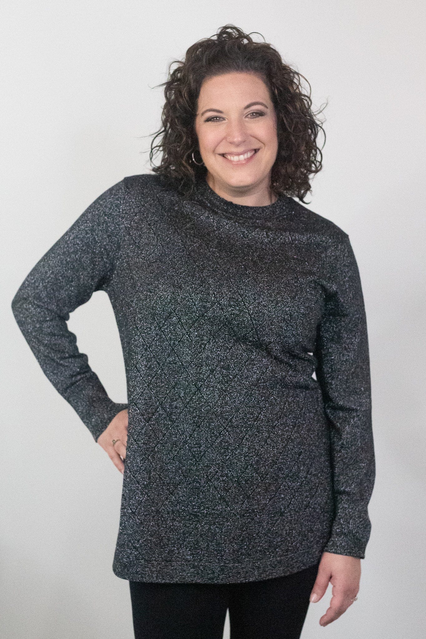 Black Diamond Knit Tunic