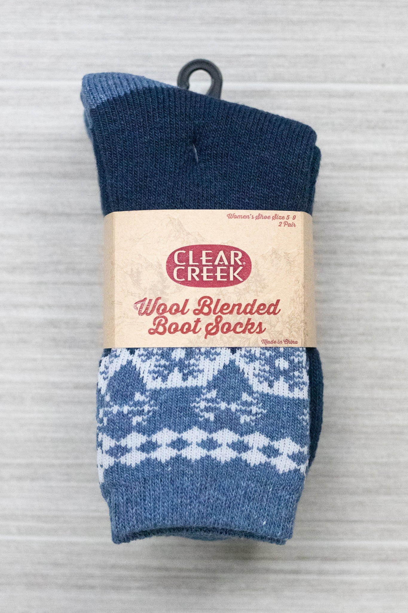 Clear Creek Women's Fairisle & Solid Crew Socks
