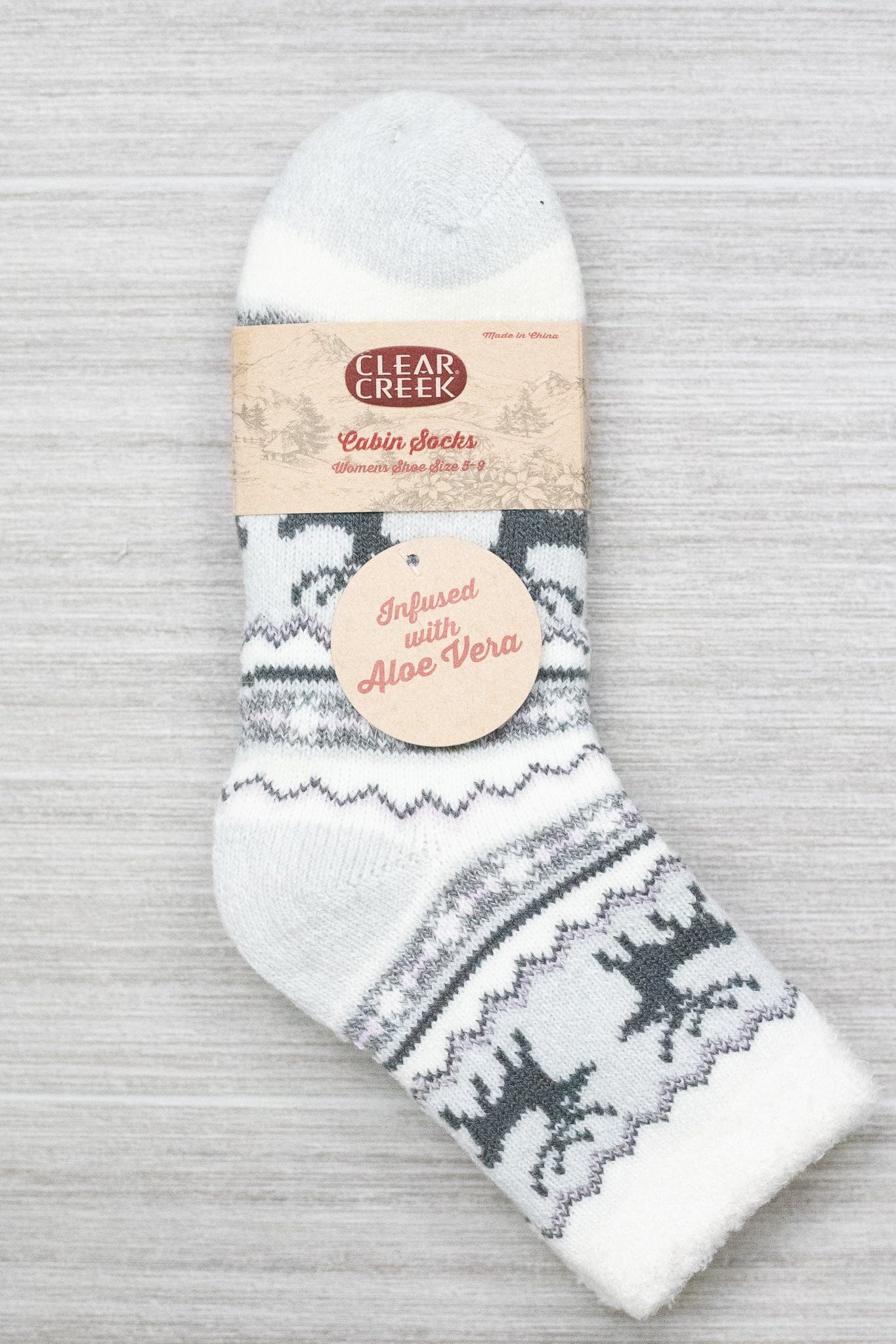 Deer Cabin Socks W/ Aloe