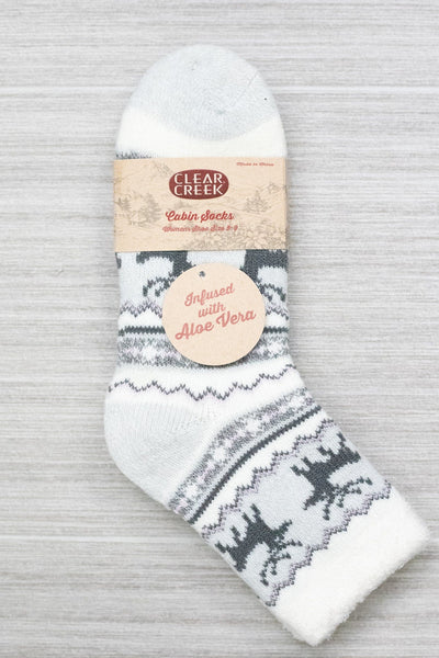 Deer Cabin Socks W/ Aloe
