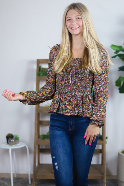 Ditsy Floral Smock Top