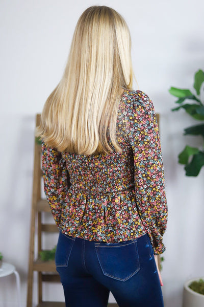 Ditsy Floral Smock Top