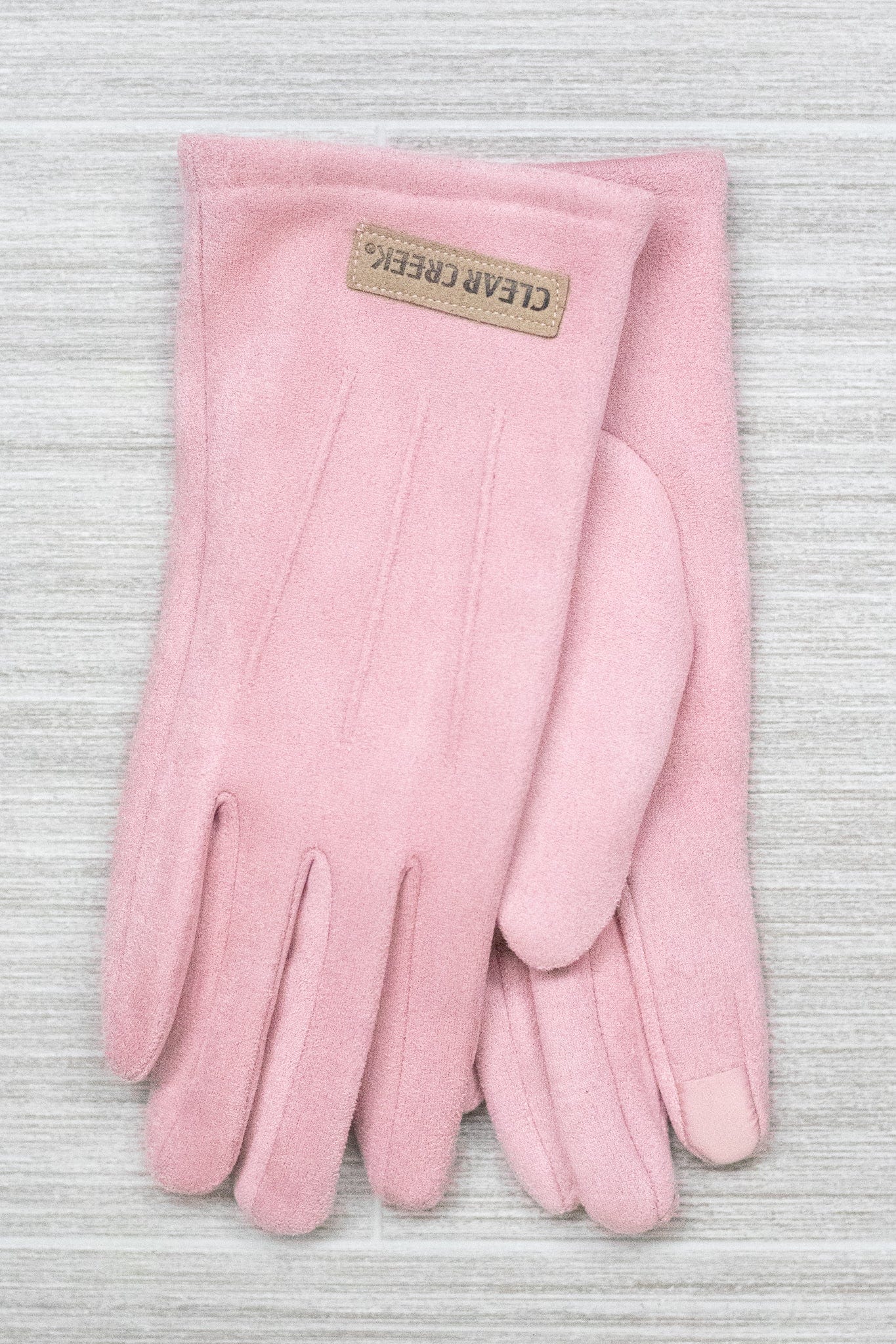 Pink Women's Suede Dress Gloves
