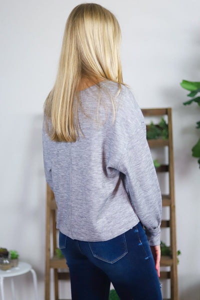 Ribbed Knit Puff Sleeve Top