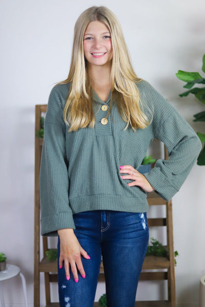 Olive Long Sleeve Flow Sleeve