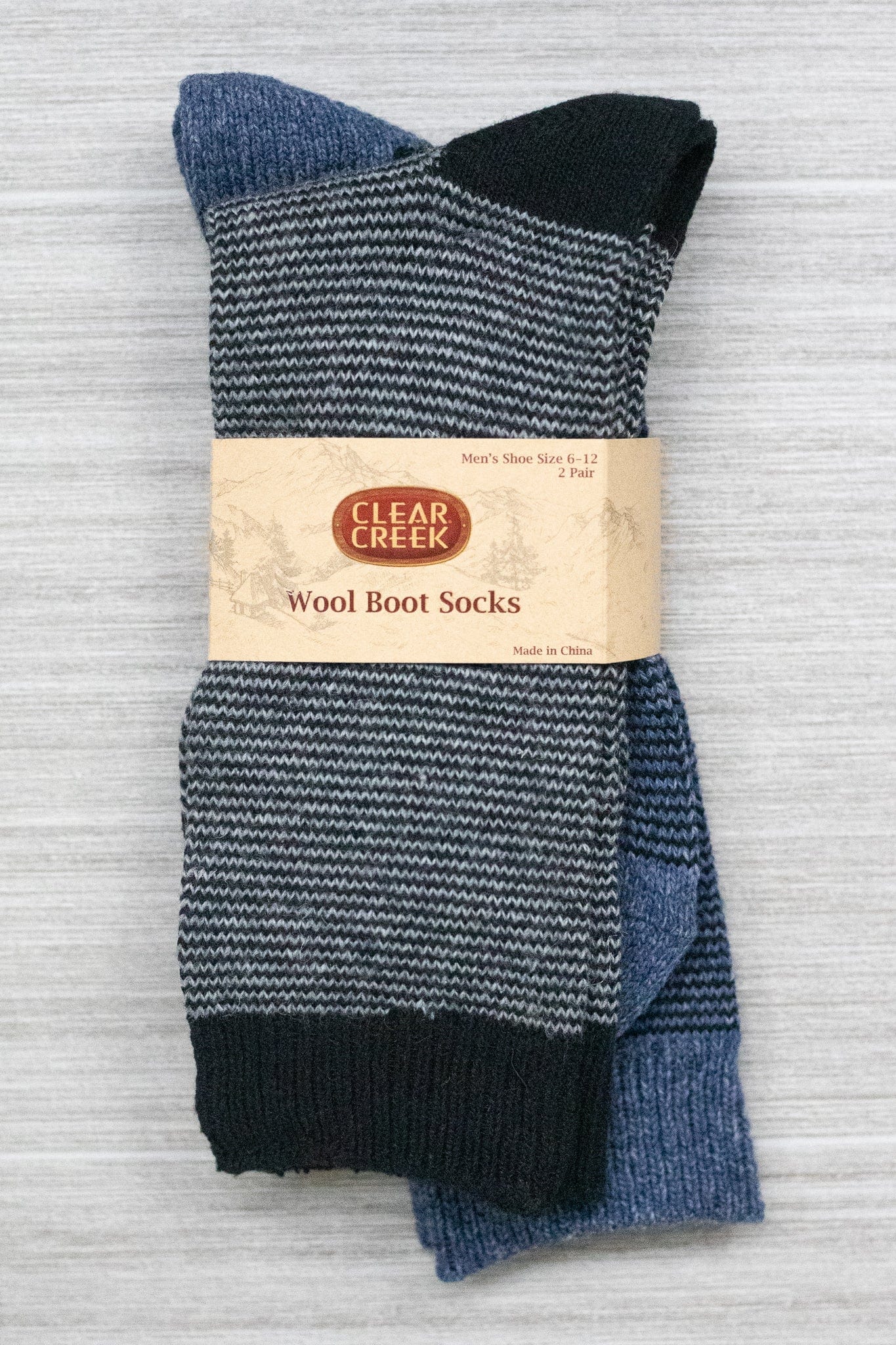 2pk Mens Wool Blend Socks