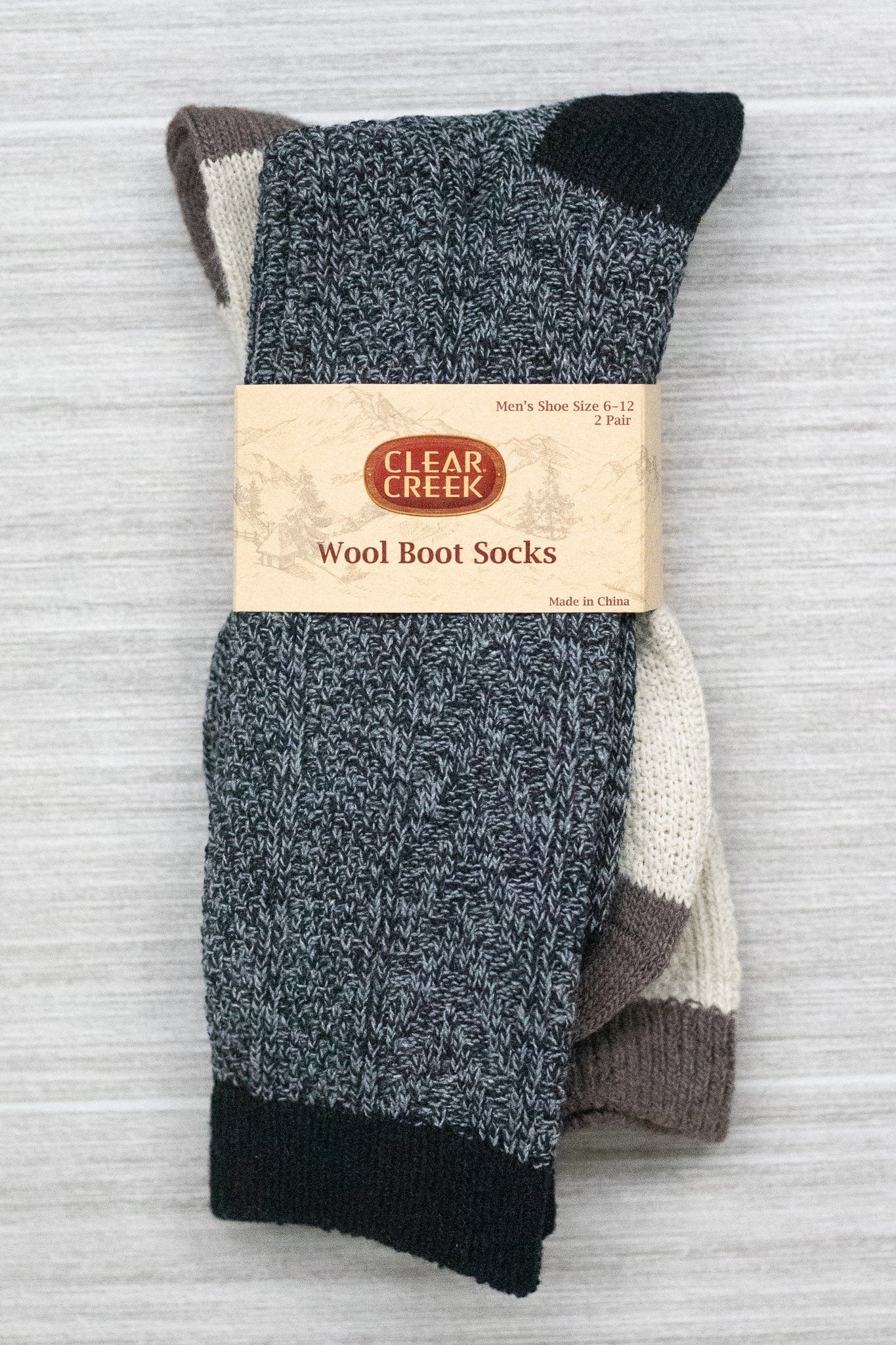 2pk Mens Wool Blend Socks