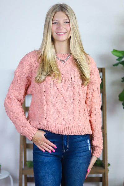Chenille Sweater Rose
