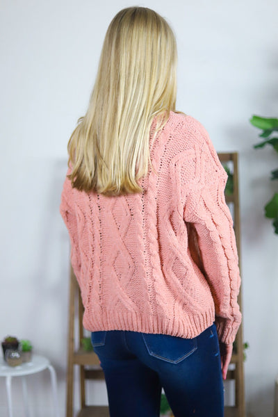 Chenille Sweater Rose