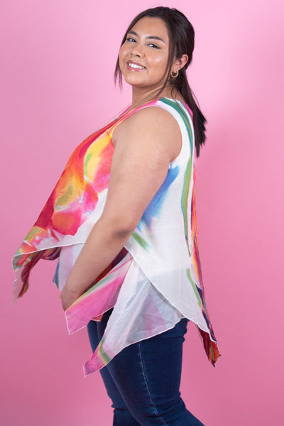 Splash of Color Shark Hem Tank
