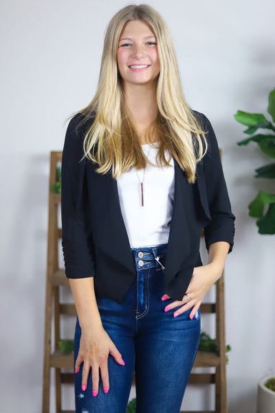Black Light Weight Drapery Jacket