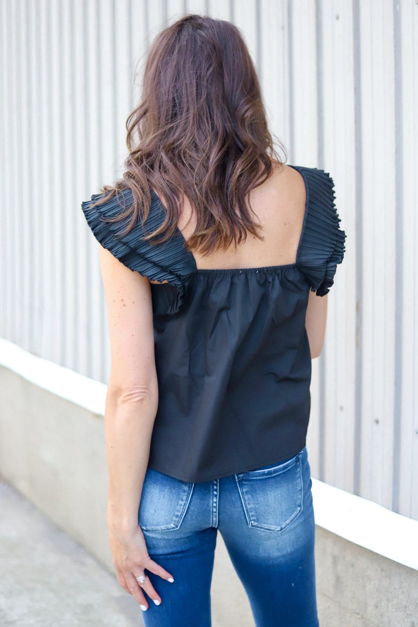 Ruffle Cap Sleeve Tank