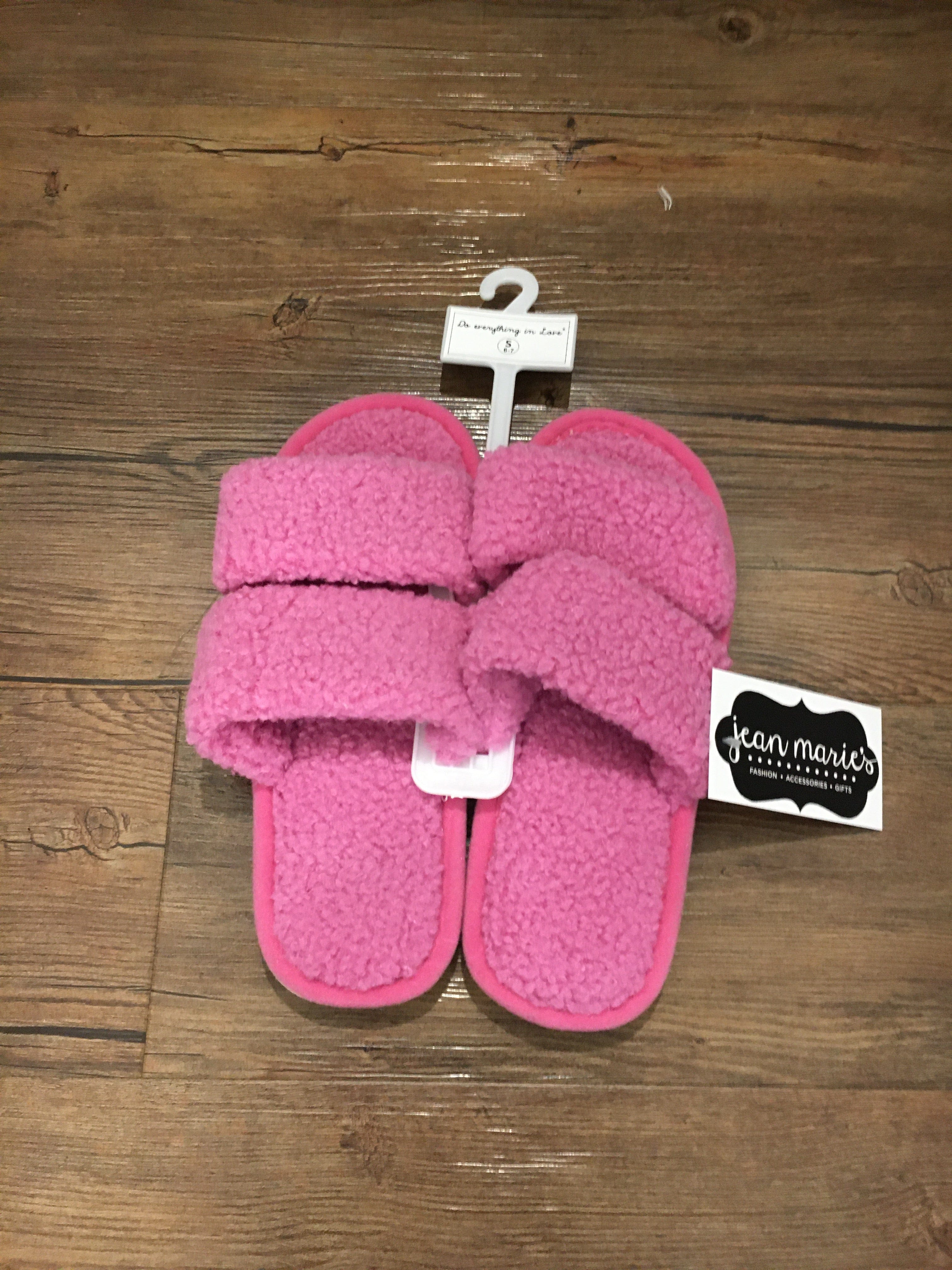 Pink Sherpa Slippers