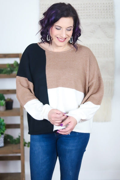 Colorblock Bow Sweater