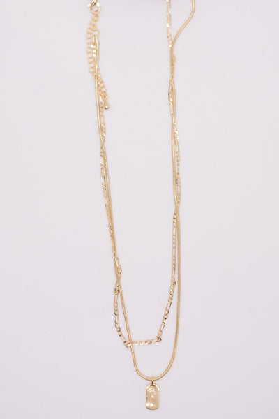 Gold Plated Delicate Double Layer Necklace