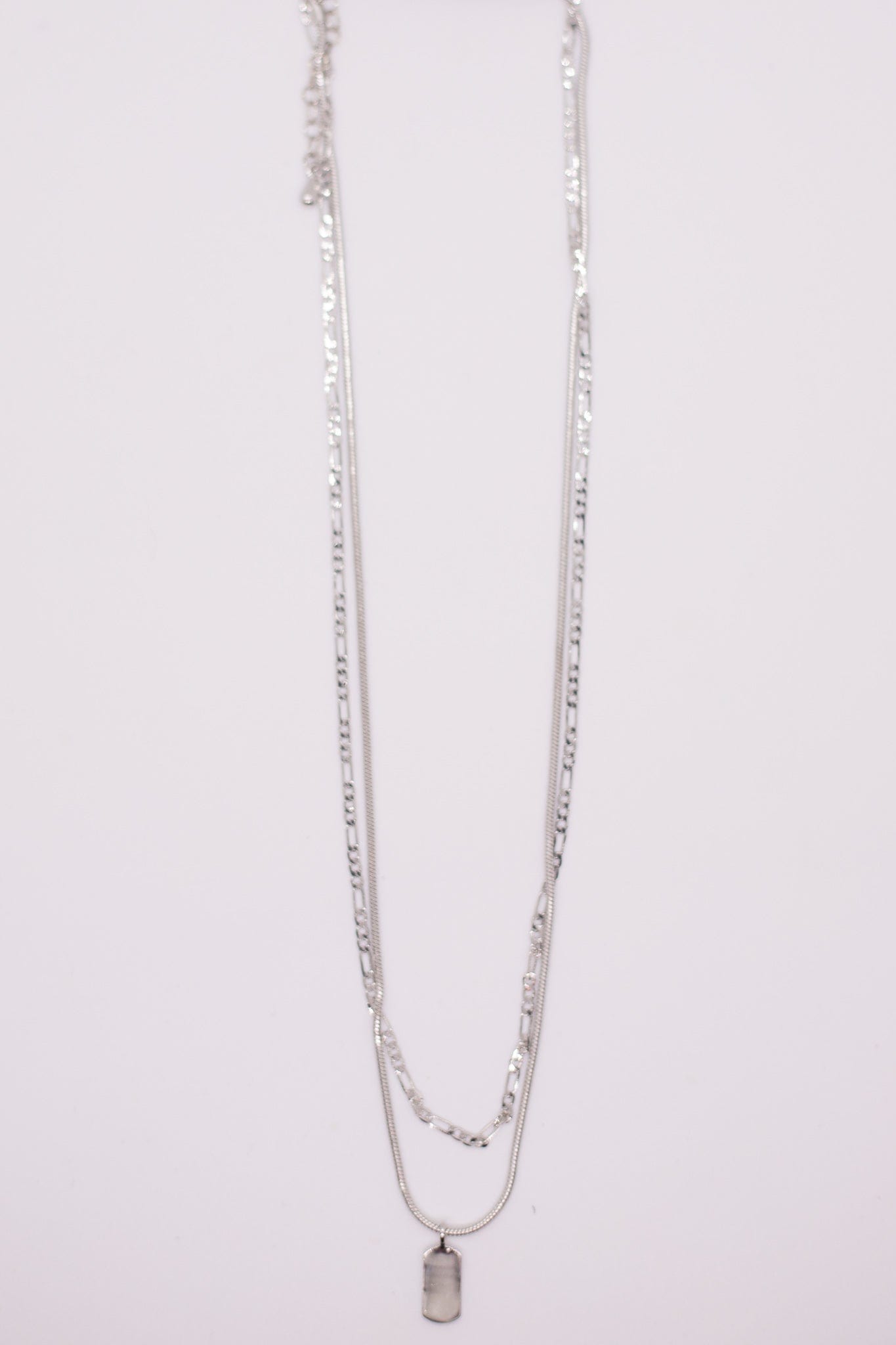 Silver Plated Delicate Double Layer Necklace