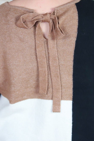 Colorblock Bow Sweater
