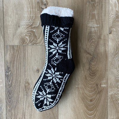 Snowflake Sherpa Lined Socks