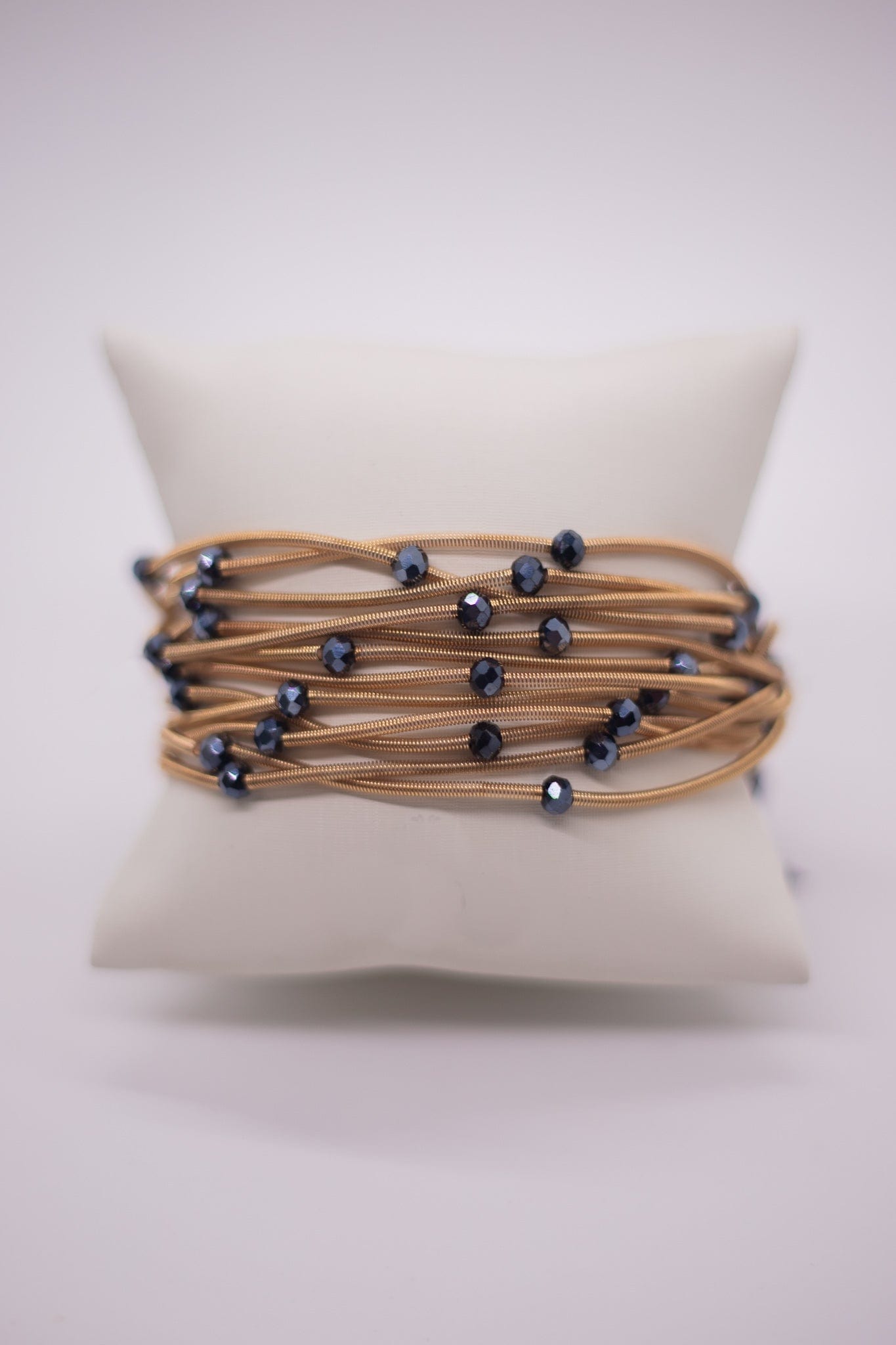 Navy Guitar String Bracelet Set