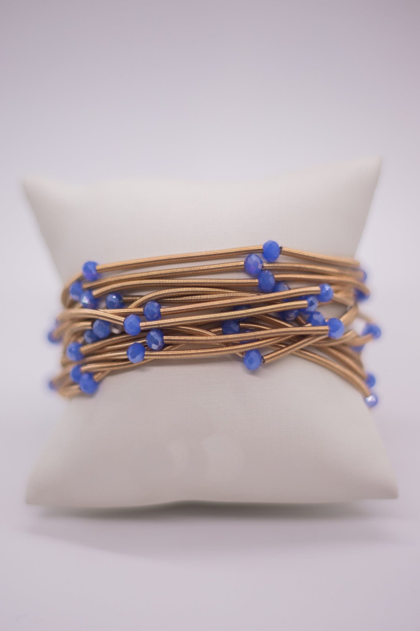 Blue Guitar String Bracelet Set