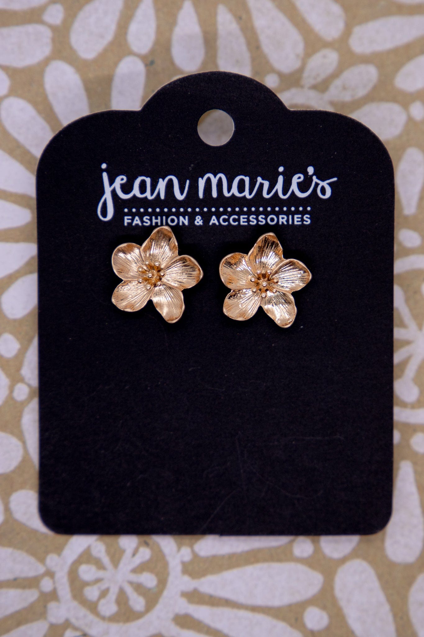 Gouden Bloem Studs