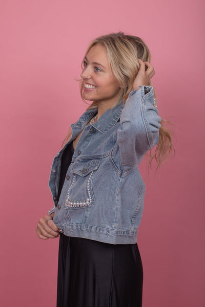 Light Denim Pearl Pizazz Jacket