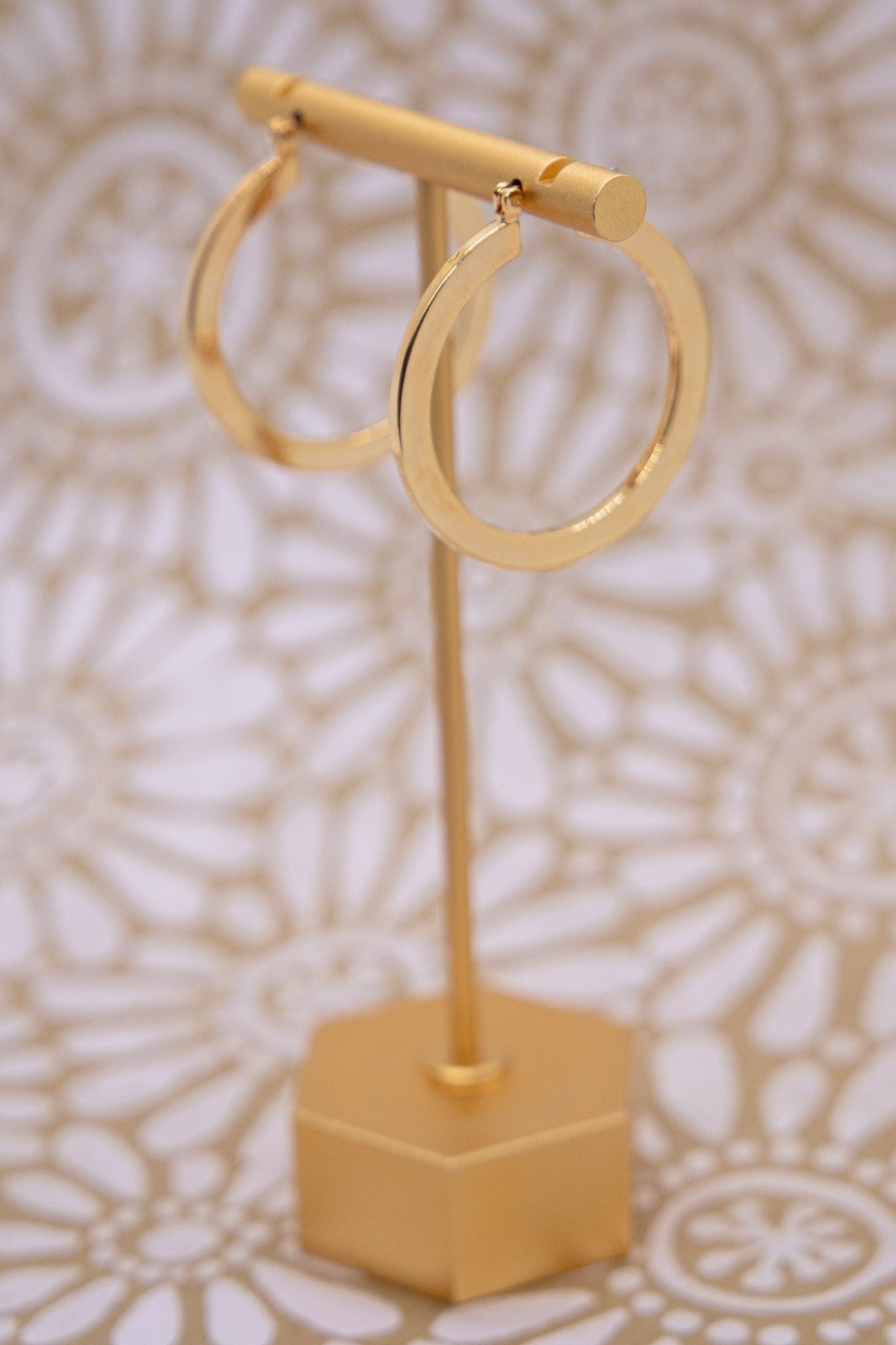Golden Flat Hoops