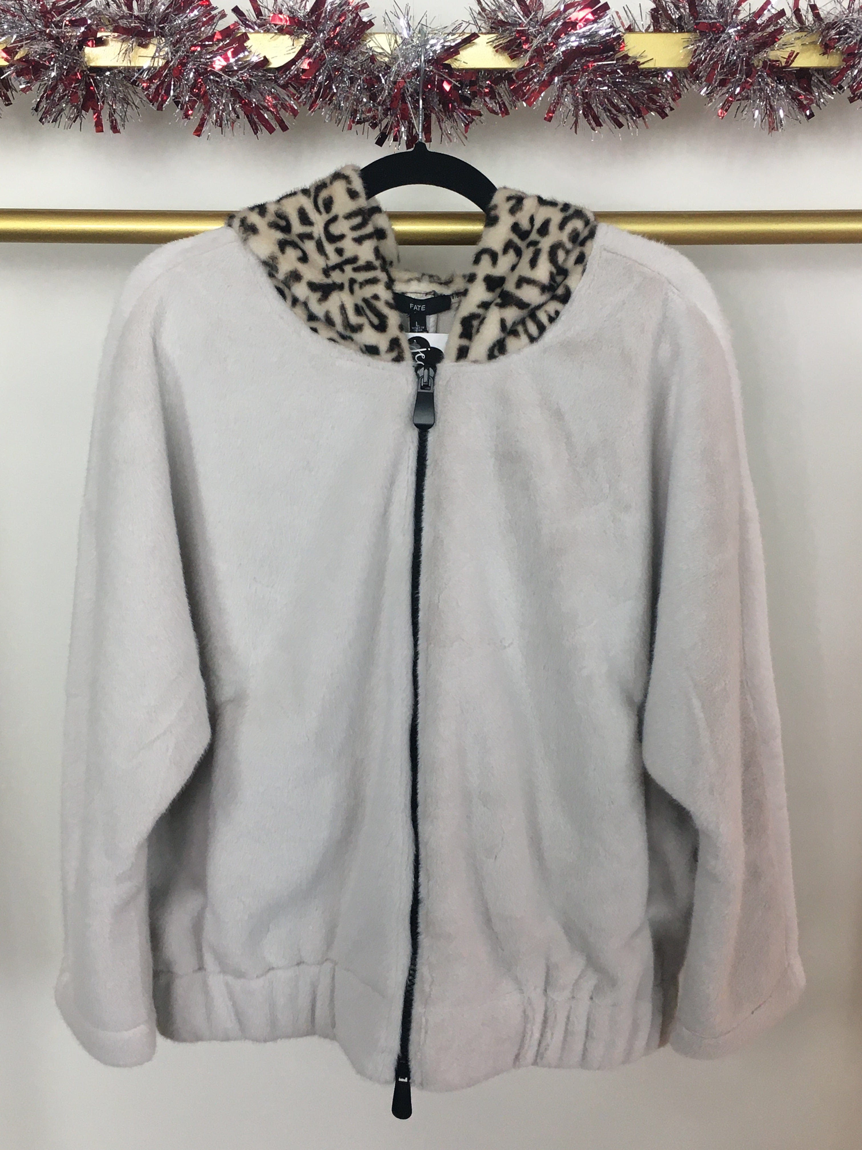 Modern White Faux Fur Jacket