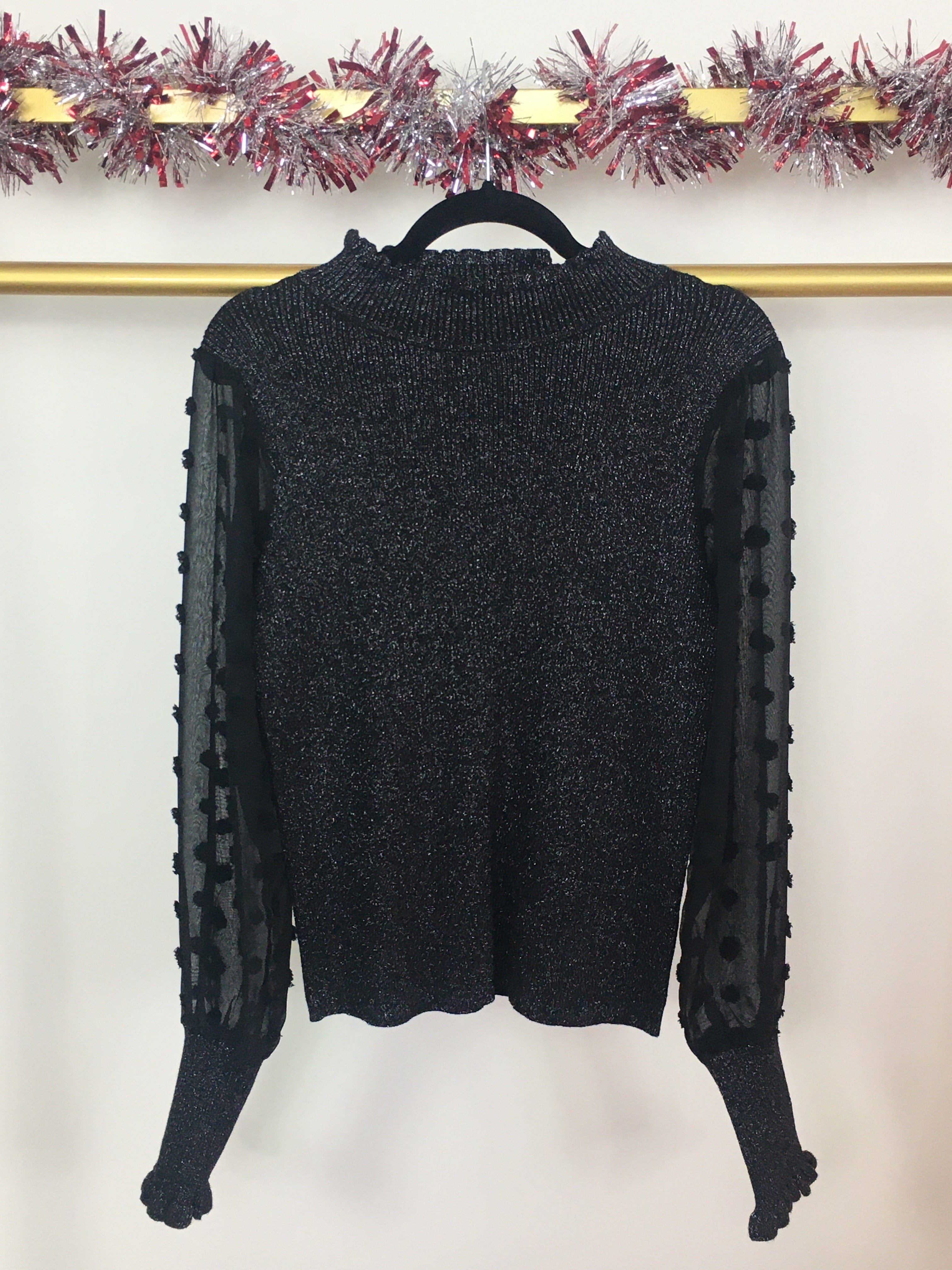 Black Shimmer Sweater