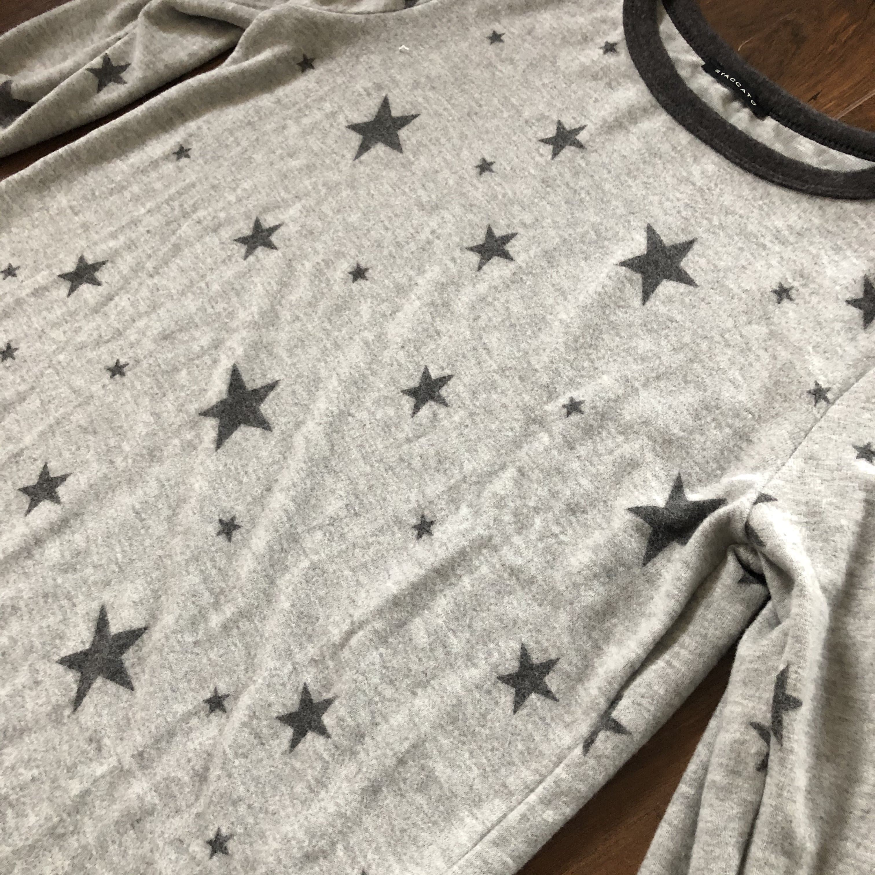 Soft Grey Star Top