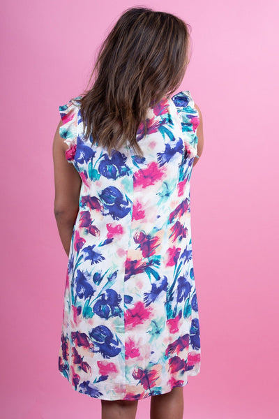 Watercolor Floral Dress