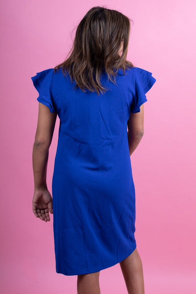 Royal Nalia Tiered Cap Sleeve Dress