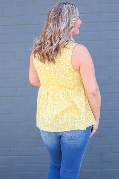 Gold Dot Embroidered Tank