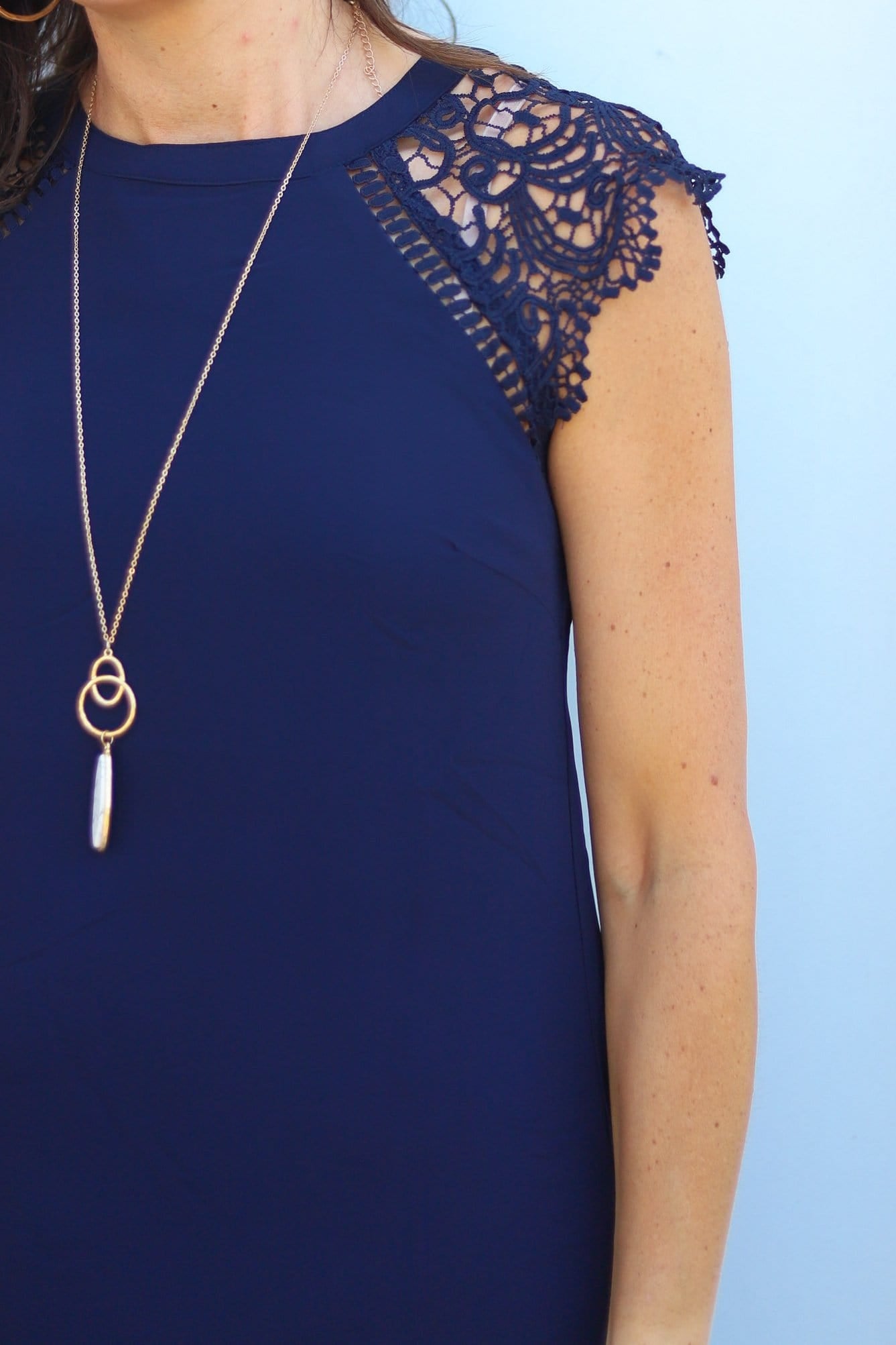 Navy A-line Dress